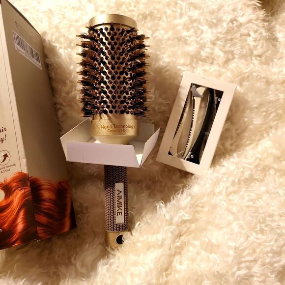 Amike nano tech pro hair brush, comes with clips for easy drying, originally$45. - Picture 2 of 5
